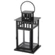 Black BORRBY lantern, square shape, steel & glass, suitable indoor/outdoor use.