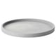 Boysebär gray concrete plant saucer, round with soft padded underside.
