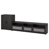 BRIMNES TV storage combination, black, 294x41x95 cm
