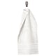 BROKGLIM white towel with woven border, hanging. Soft, organic cotton.