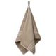 BROKGLIM towel, beige, organic cotton, folded, elegant border.