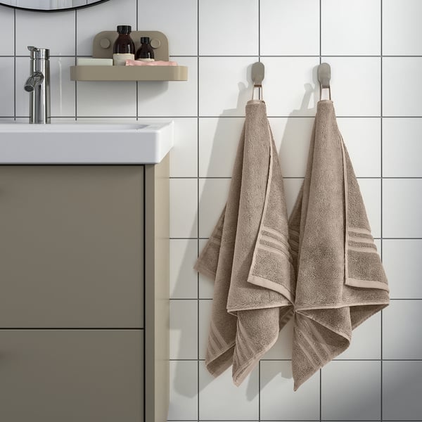 BROKGLIM Hand towel, beige, 50x100 cm