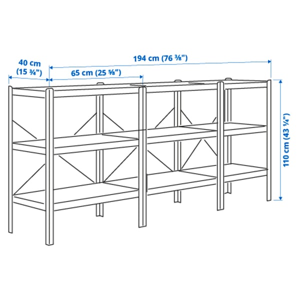 Illustration with measurements for the product: BROR.