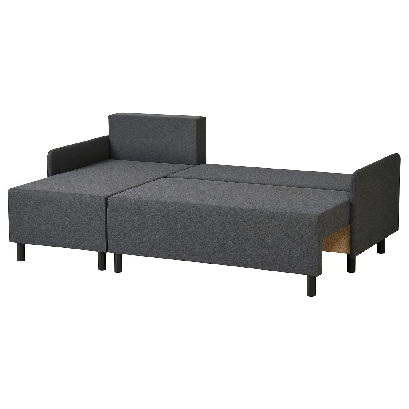 BRUKSVARA 3-seat sofa-bed with chaise longue, with chaise longue