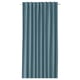 Option: A teal room-darkening curtain with a rod-pocket design. Its rectangular and made from 100% recycled polyester.