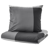 Gray bedding set with color block