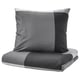 Gray bedding set with color block