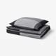 BRUNKRISSLA Duvet cover and pillowcase, black, 140x200/80x80 cm