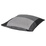 BRUNKRISSLA pillowcase, grey, square, bold check pattern.