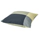 Option: BRUNKRISSLA pillowcase: blue, green, and beige squares, soft cotton-viscose blend, square shape, zip closure.