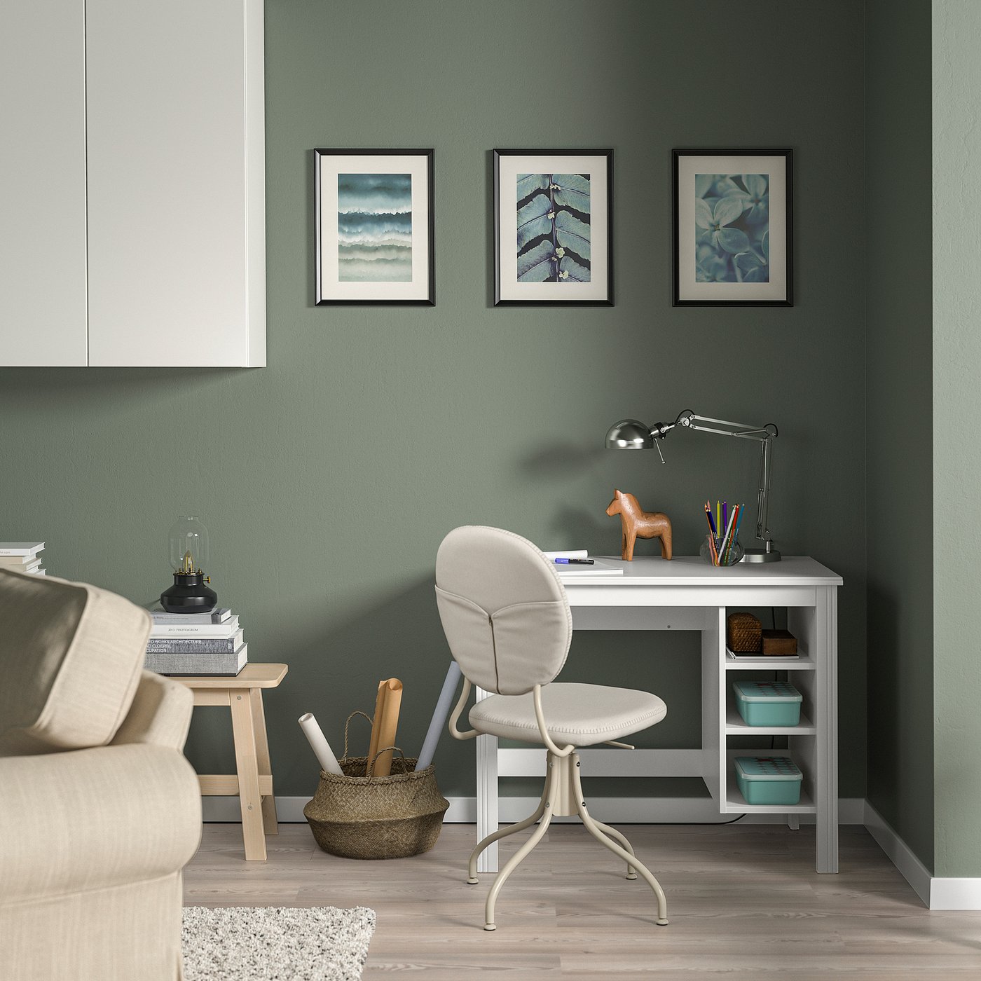 BRUSALI desk, white, 90x52 cm - IKEA Germany