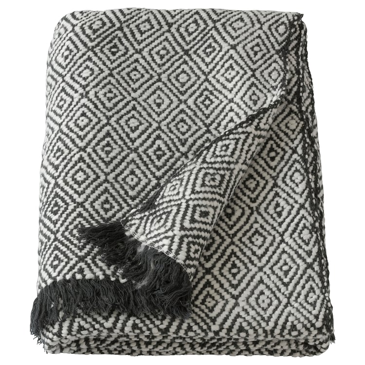 DAGFRID throw, dark grey/offwhite, 150x200 cm IKEA Germany