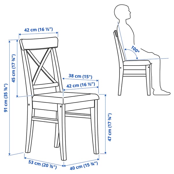 Illustration with measurements for the product: DANDERYD.