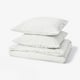 DOFTAKLEJA Duvet cover and 2 pillowcases, white/anthracite, 240x220/80x80 cm