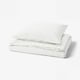 DOFTAKLEJA Duvet cover and pillowcase, white/anthracite, 155x220/80x80 cm