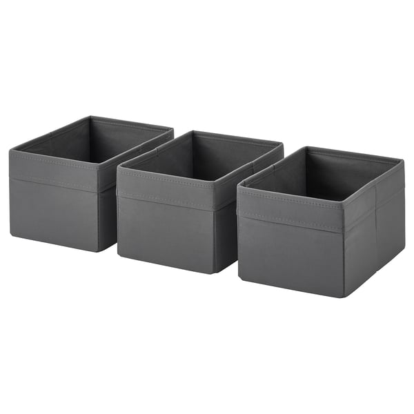 DRÖNA Box, dark grey, 18x25x15 cm