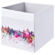 Option: White box with watercolor city skyline design.