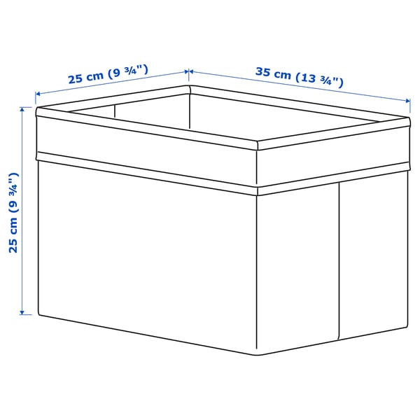 DRÖNA Box, white, 25x35x25 cm