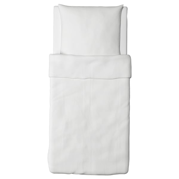 White DVALA bedding set, rectangular, smooth, all cotton.