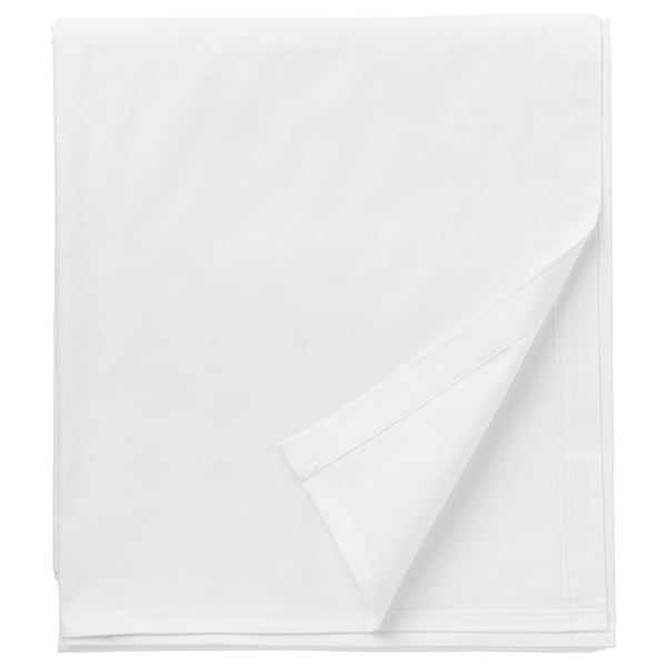 White DVALA cotton pillowcase, rectangular, plain design.