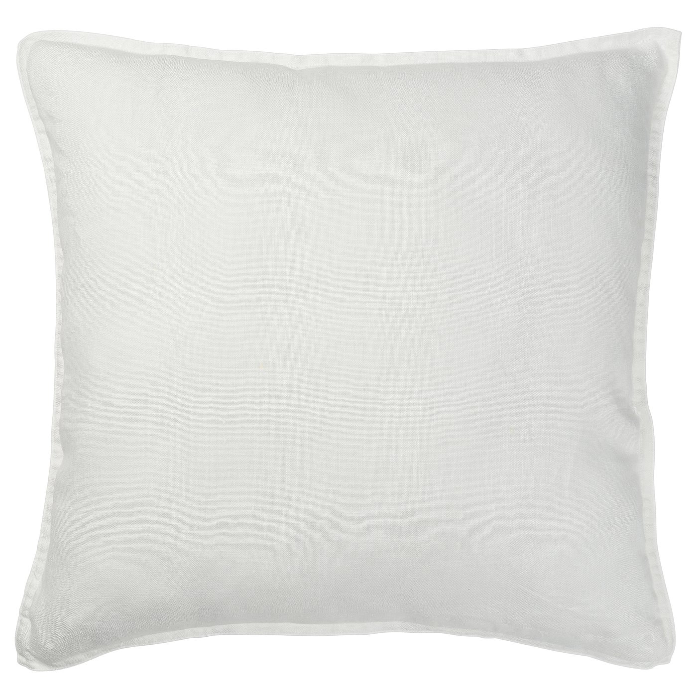 White square pillow with zipper, simple linen design.