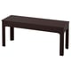 Ikea EKEDALEN dark brown rectangular bench with simple legs.