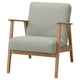 EKENÄSET armchair: grey, mid-century, wooden, comfy, modern retro, polyester upholstery.