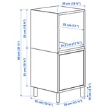 Illustration with measurements for the product: EKET.