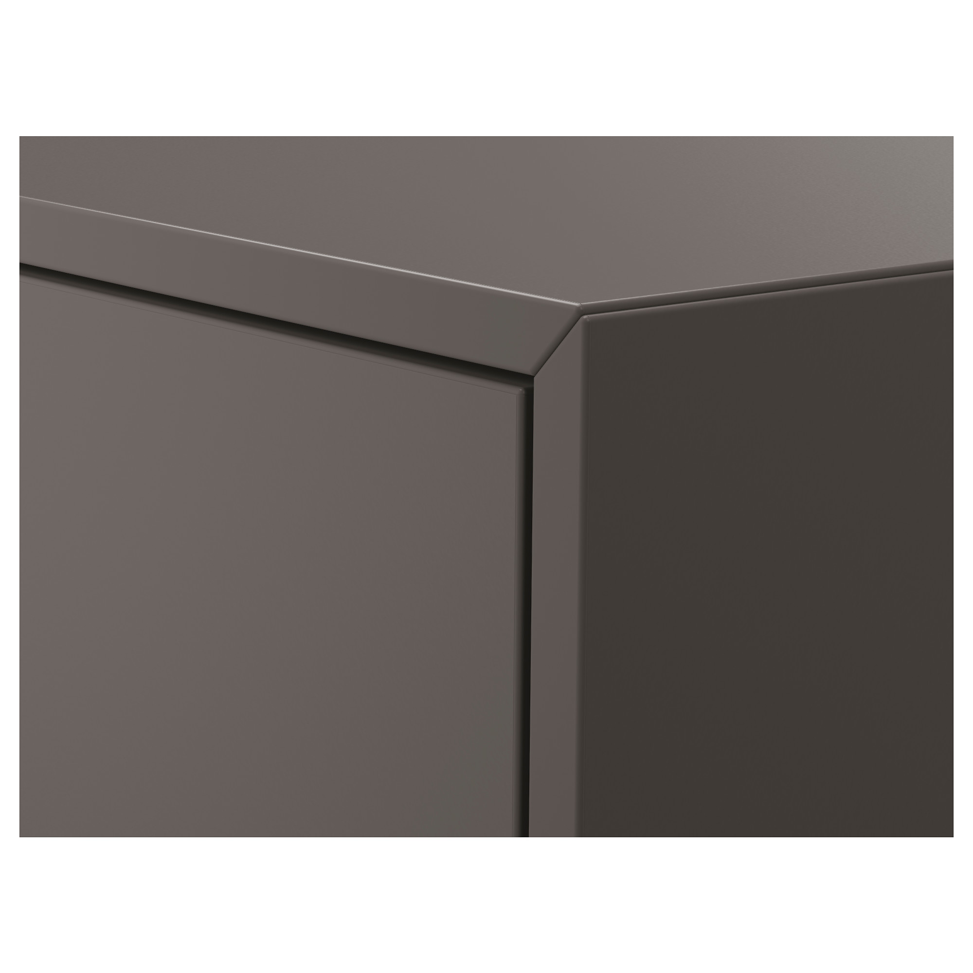 Close-up of modern drawer units clean, sleek edge design. High-quality, smooth finish visible.