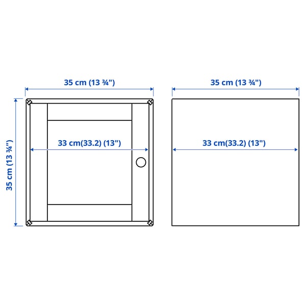 Illustration with measurements for the product: EKET.