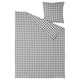 Black & white chequered duvet and pillow set in organic cotton with zip closure.