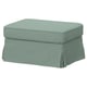 EKTORP Cover for footstool, Tallmyra light green