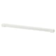 Option: ELVARLI clothes rail, white, made of steel and plastic, long with rectangular design.