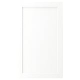 White ENKÖPING cabinet door with subtly grained, wood-like foil.