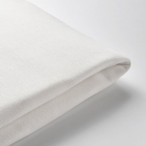 Close-up of smooth, white ESPEVÄR fabric, showcasing its clean, textured quality.