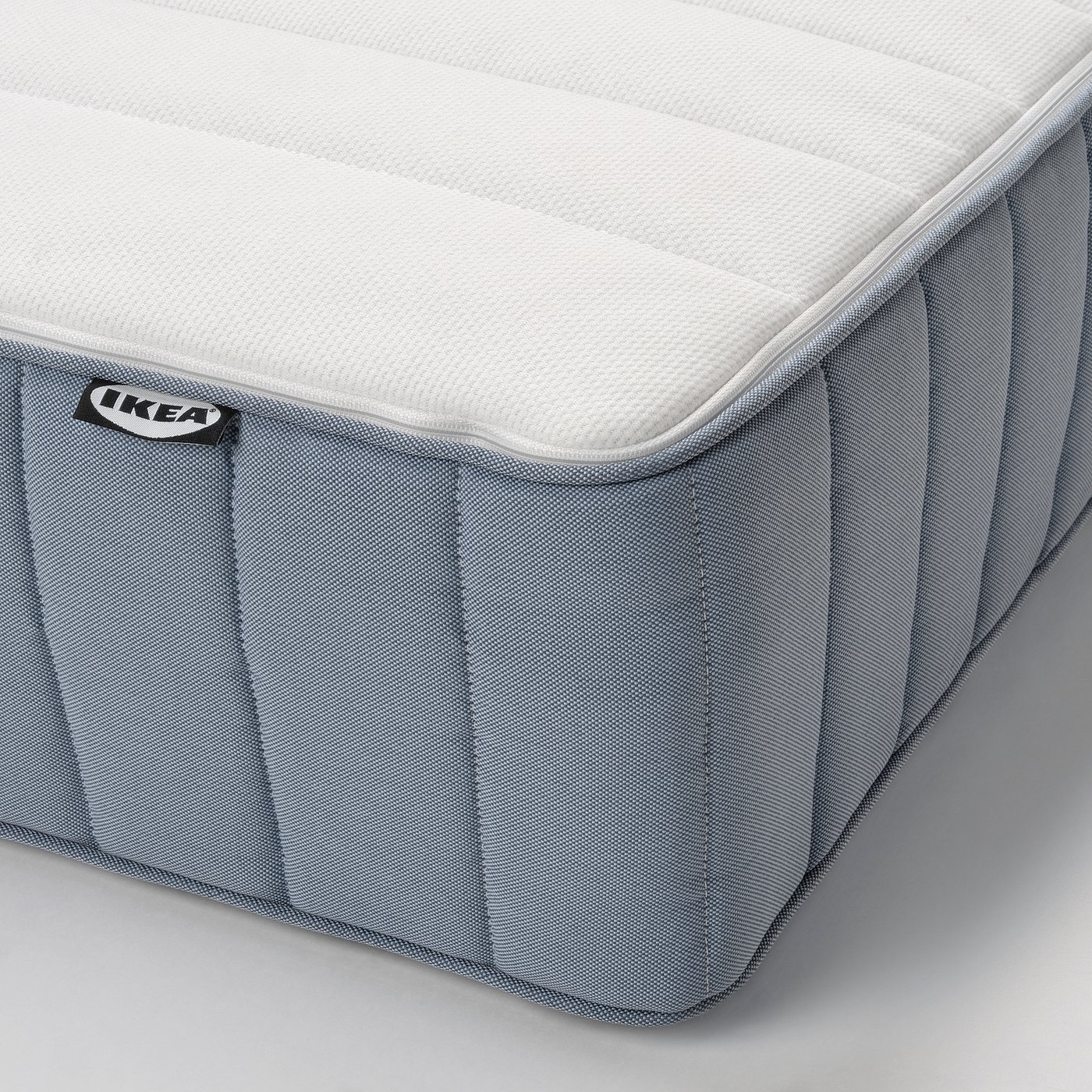 ESPEVÄR/VALEVÅG divan bed, white/firm light blue, 180x200 cm