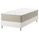 Option: ESPEVÄR/VATNESTRÖM mattress set, white. Modern design with pocket springs, natural materials, and stainless steel legs.