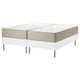 Option: White split bed with latex and coconut fiber mattresses, stainless steel legs.