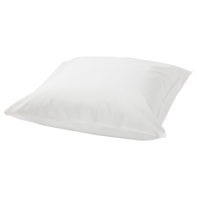 A pristine white FÄRGMÅRA pillowcase crafted from 100% cotton, offering a smooth texture and classic rectangular shape.