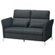 Grey adjustable sofa with chrome legs