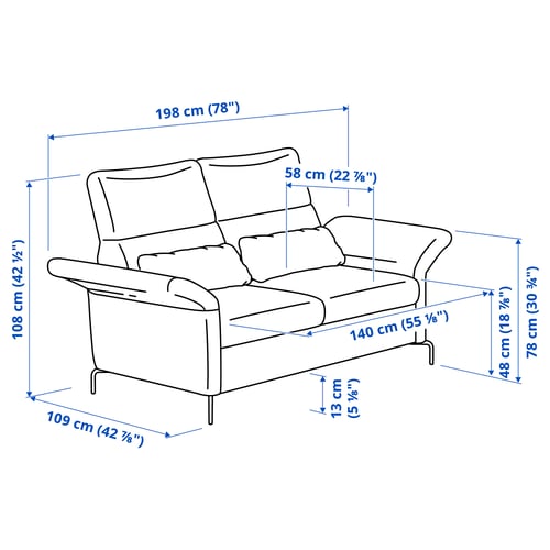 Illustration with measurements for the product: FAMMARP.