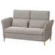 Gray FAMMARP sofa with adjustable heads, cotton & recycled fabric, wooden legs.