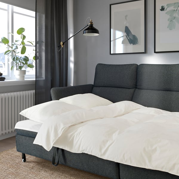 Modern gray FAMMARP sofa with adjustable in stylish room.