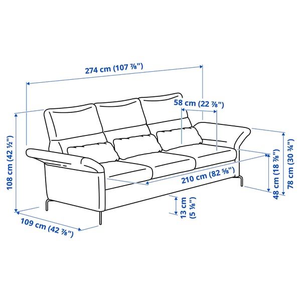 Illustration with measurements for the product: FAMMARP.