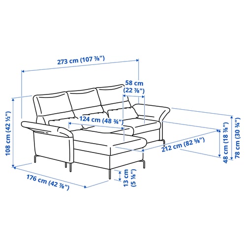 Illustration with measurements for the product: FAMMARP.