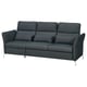 FAMMARP sofa. Dark green fabric, sleek design, adjustable headrests. Modern, comfortable look.