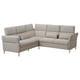 A grey FAMMARP sectional sofa with adjustable headrests and armrests, offering comfort and versatility in a modern design.