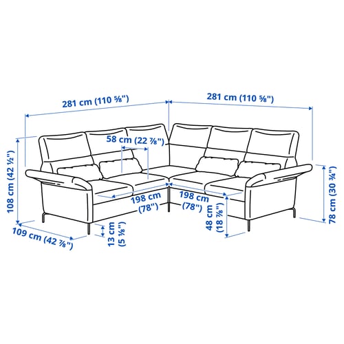 Illustration with measurements for the product: FAMMARP.
