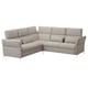 Option: Modern grey l-shaped FAMMARP sofa with adjustable headrests and legs, made from blend fabric.