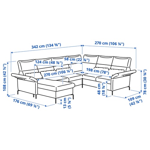 Illustration with measurements for the product: FAMMARP.